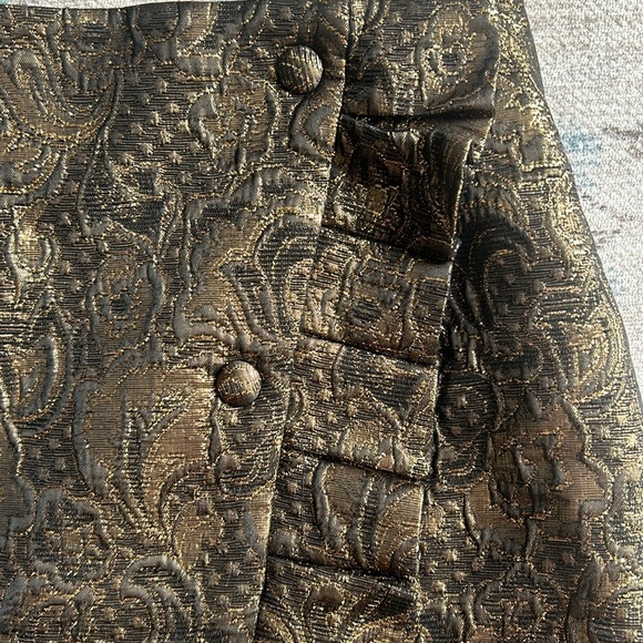 Sandro Wrapover Effect Brocade Skirt - Picture 9 of 12